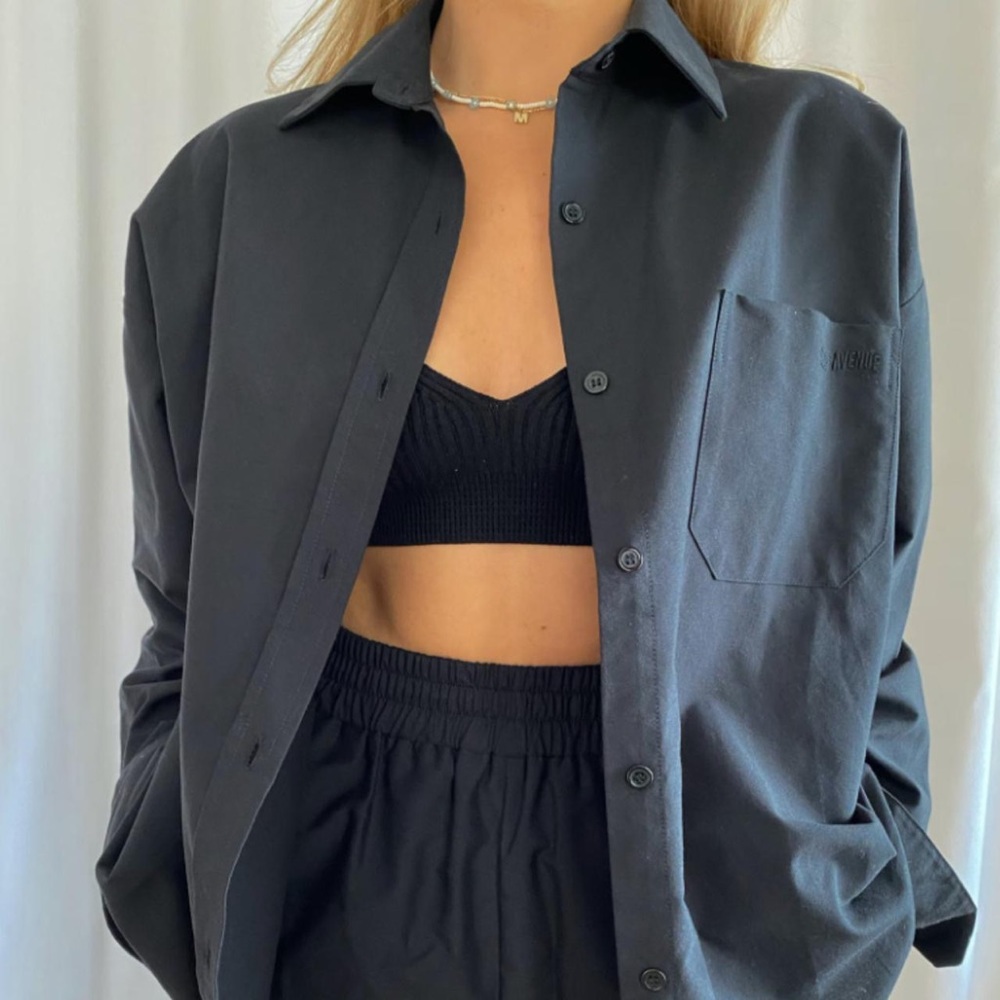Djerf Avenue Breezy Shirt in Black